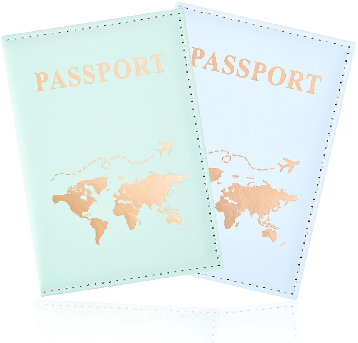 Dailygoods- Paspoorthouder Dun en Licht - Reisportemonnee - PU Lederen Hoes - Voor Paspoort/Tickets/Creditcards - Innovatief en Duurzaam - Comfortabel en Elegant