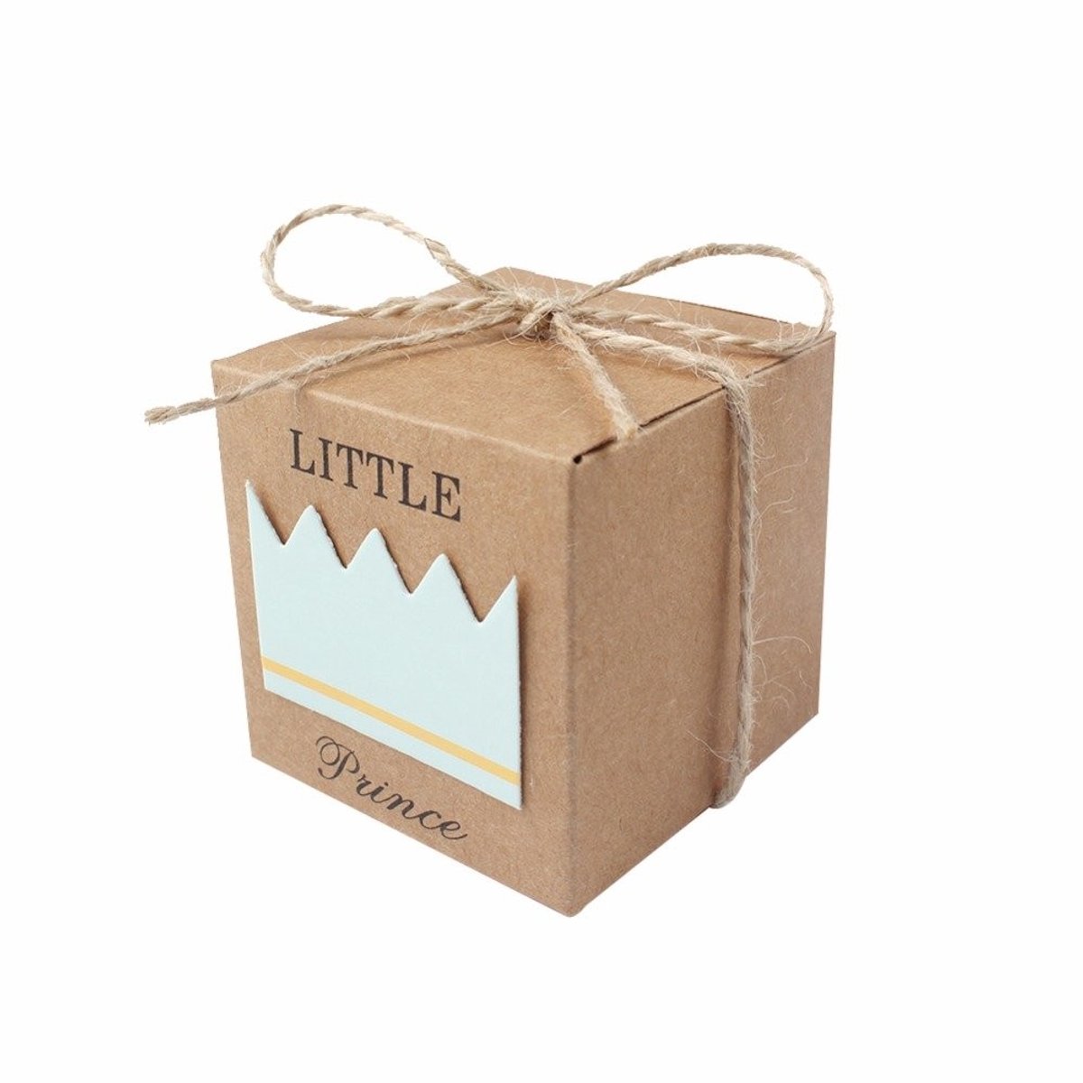 Dailygoods- Geschenkdoosjes 50 x klein - Kraftpapier - Duurzaam - Snoepdozen - Babyshower - Verjaardag - Feestdecoratie