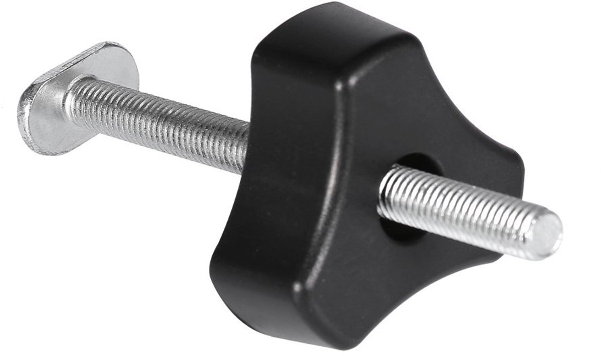Dailygoods- T-sleufklem met schroefdraad M8 - uitschuifbare klemset - T-schroef - knopmoer - metalen klemmenset - voor houtbewerking
