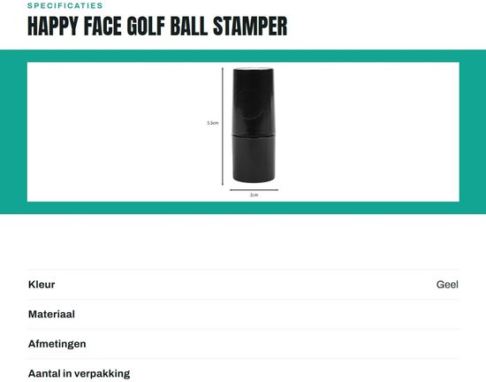 Dailygoods- Golfbalstempel Waterbestendige Inkt - Persoonlijkheid Toevoegen - Compact Formaat - Lichtgewicht - Sneldrogend - 19 x 53 mm - Golfaccessoire van Dailygoods — afbeelding 3
