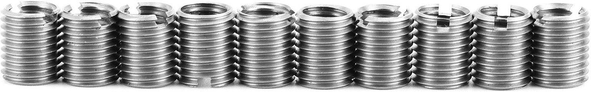 Dailygoods- Moerinzet Economische Oplossing - 10 Stuks - RVS Schroefdraad Reparatieset - Binnendraad M8x1,25 - Buitendraad M10x1,25 - Roestbestendig - Schroefdraadinzet