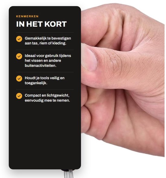 Dailygoods- Magneetnet Sterke Inhalatie - Hangende Houder - Karabijnhaak - Sleutelhanger - Praktisch Gebruik - Hoogwaardig Materiaal - Visclip van Dailygoods — afbeelding 2