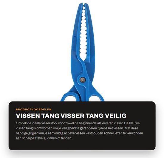 Allecto - Vissen Tang - Visser Tang - Veilig vissen met handige grijper - Blauw - Haak remover - Onmisbaar voor elke visser - Geschikt voor zoutwa van Merkloos — afbeelding 4