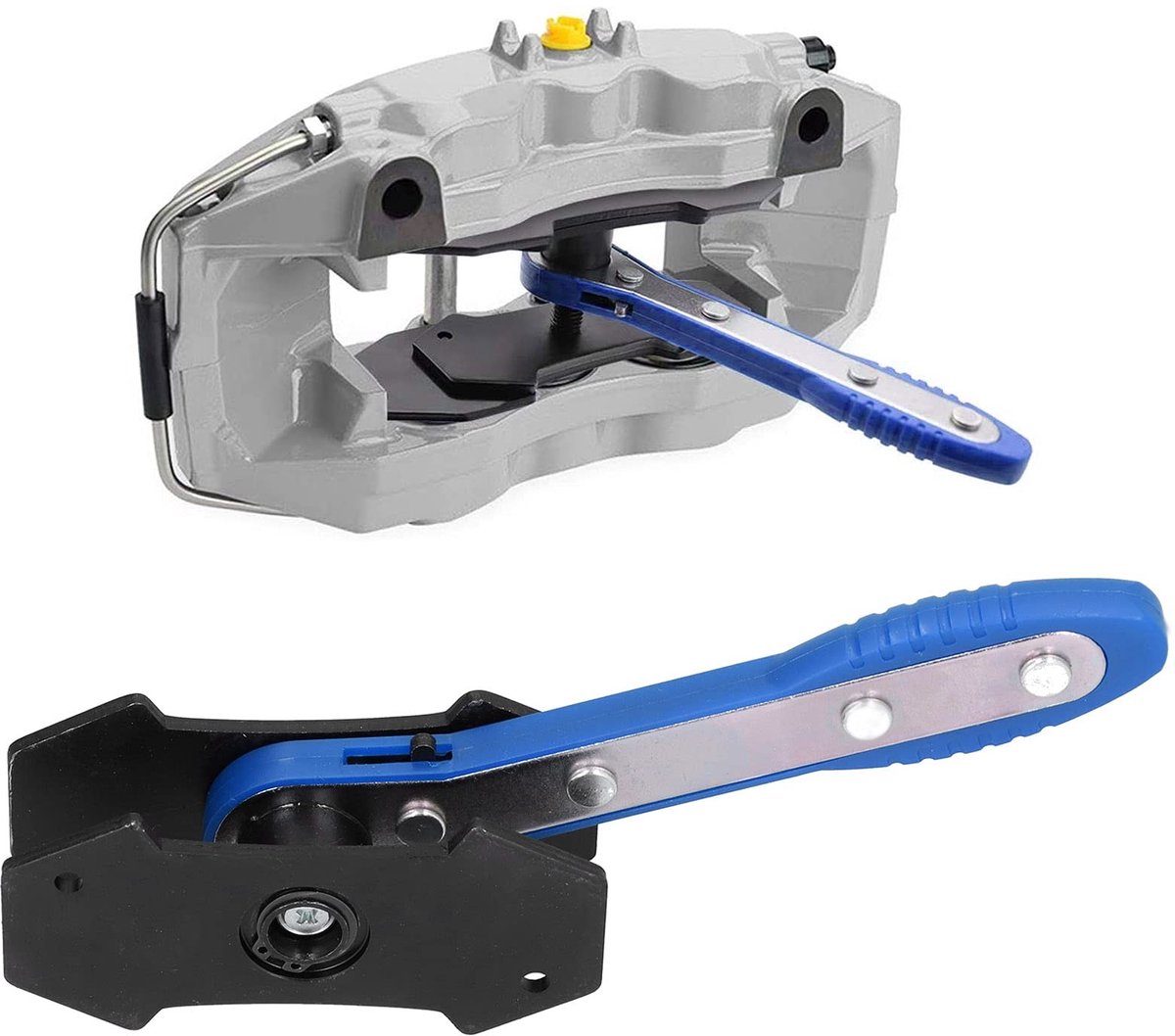 Dailygoods- Gereedschap 4-in-1 - Remklauwverf - Ratelsleutel - Zuigerverlenging - Hoogwaardig Staal - Schokbestendig - Remklauw