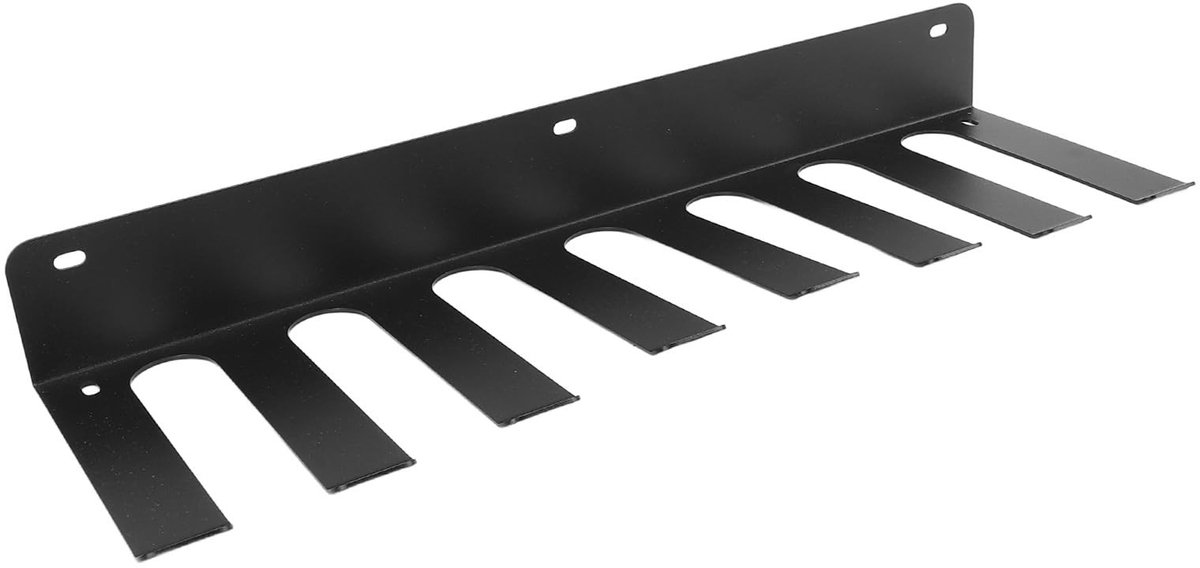 Dailygoods- Wandrek Veelzijdige Organisator - Gym Organizer Rack - Koolstofstaal - 8 Haak Hanger - 43,18 x 12,7 x 5,08 cm - Geschikt voor Oefenbanden en Halterstangen - Opbergrek