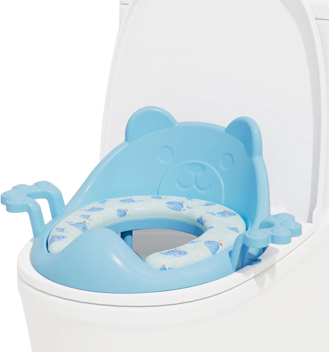 Antislip Toiletbril - Zindelijkheidstrainer Kussen - Zindelijkheidstraining Kind - Waterdicht Gevoerd Ontwerp - 35x36 cm - Blauw