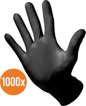 DULA wegwerp handschoenen zwart - Maat XL - soft nitril handschoenen - Poedervrij - 10 x 100 stuks