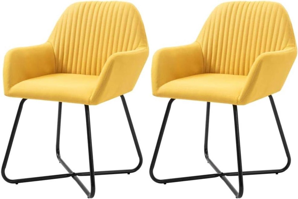 Eetkamerstoelen Set - Stoelen met armleuning - Gezellig tafelen - Ergonomisch ontwerp - 2