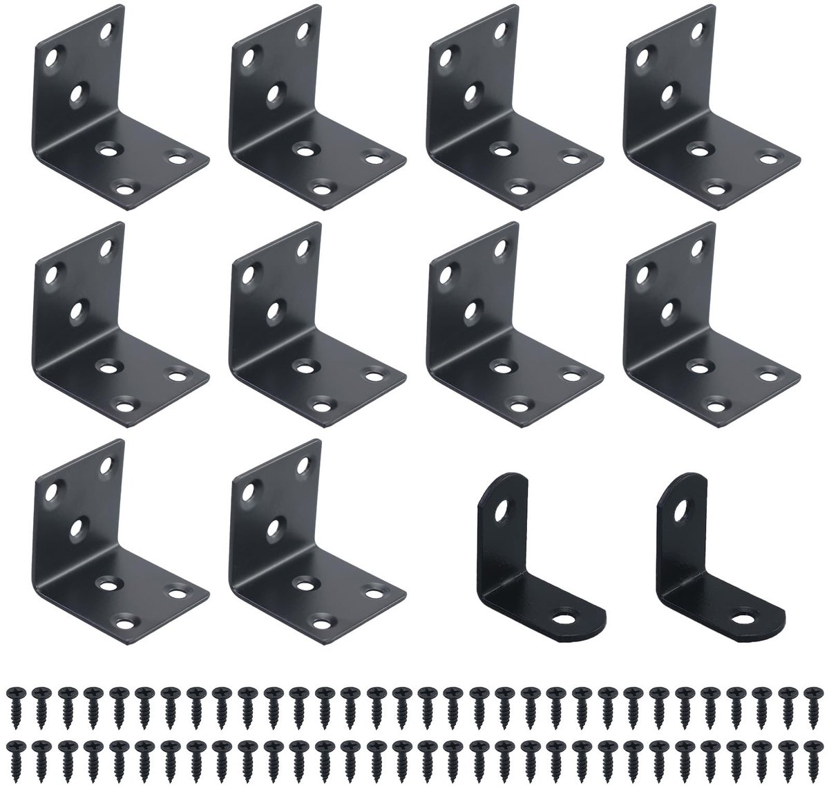 Dailygoods- Hoekverbindingen 10 Stuks - Metalen Hoek 90 Graden - Gatplaathoek 40 x 40 x 40 mm - Heavy Duty - Voor Hout - Eenvoudig te Installeren - Hoekbeugels