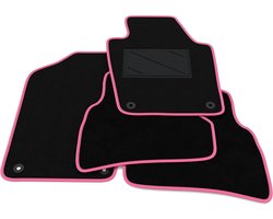 Automatten Set - Auto Vloermatten - Auto Interieur Beschermen - Specifiek Vormgegeven - 4 Delig - Zwart Fuchsia