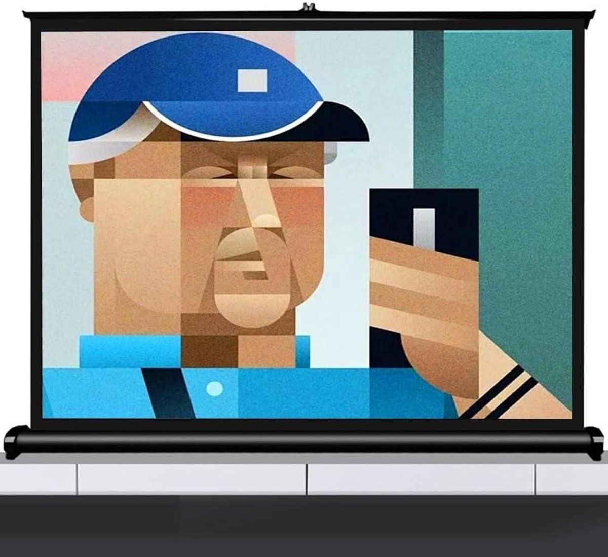 Projectiescherm - Filmscherm - Thuisbioscoop creëren - Snel en eenvoudig te installeren - 50 inch 4:3 - Wit