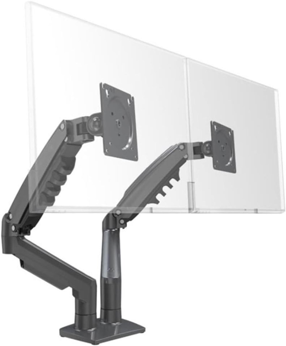 Desktop Monitor Arm - Verstelbare Stand - Ergonomisch Werken - Gasveer Stabiliteit - 17-27 inch - Zwart Grijs