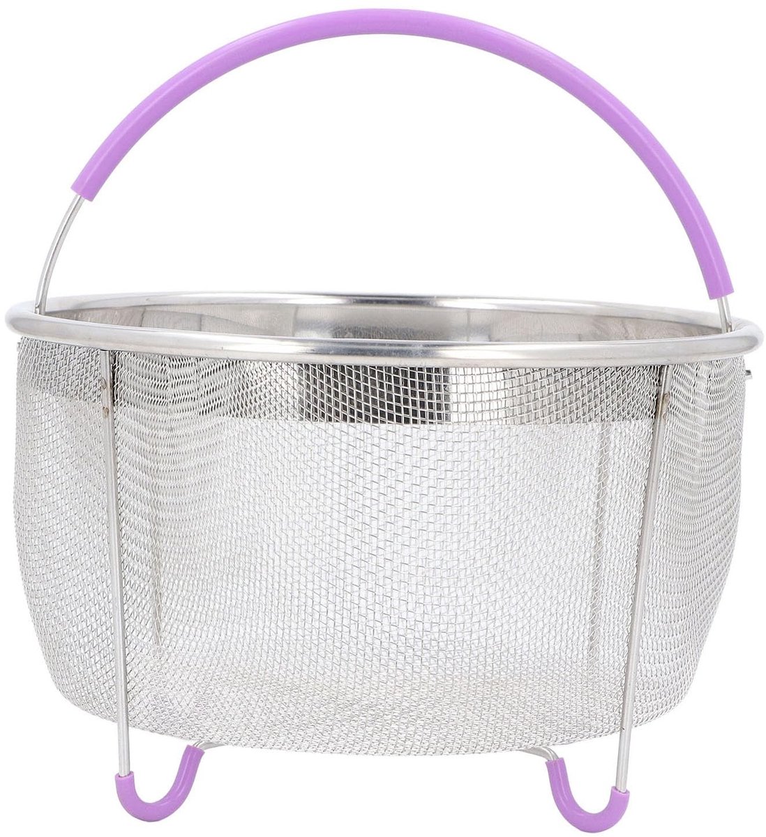 Dailygoods- Stoommand Roestvrij Staal - Stoommandje - Vaatwasmachinebestendig - Inklapbare Handgrepen - Geschikt voor 6 Qt - Duurzaam en Sterk - Stoominzet