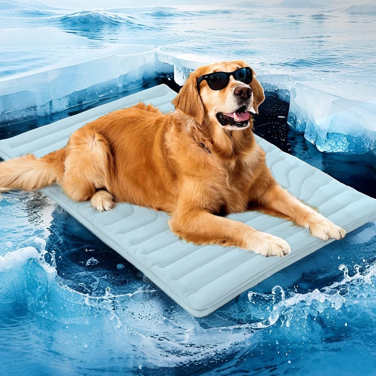 Hondenkoelmat - Draagbaar - 150x101cm - Zomerbed voor honden - Antislip - Wasbaar - Blauw - XL