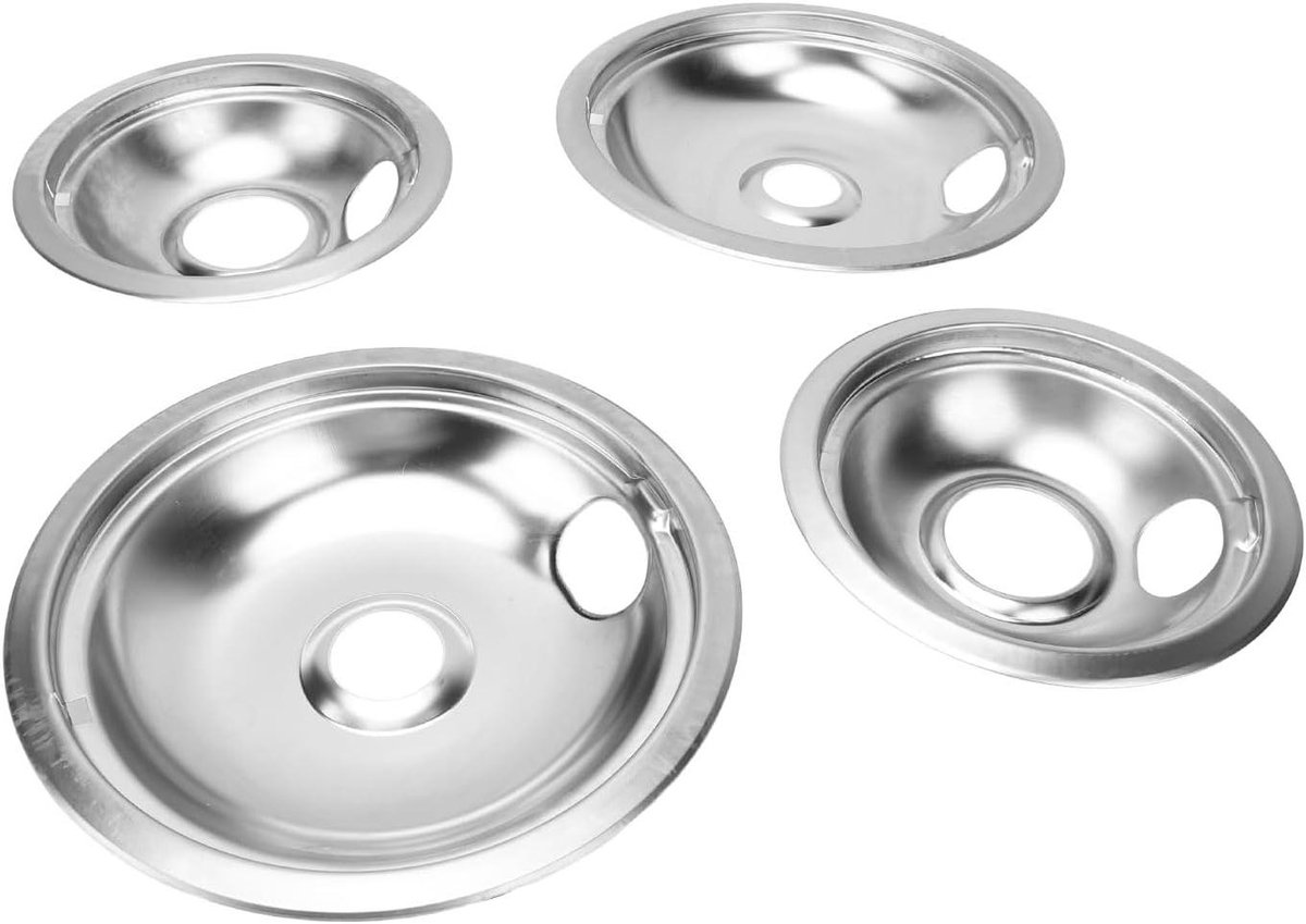 RV Kookplaat Drip Pans - Opvangbakjes for RV - Keuken Schoonhouden - Premium Metalen Constructie - 6 en 8 Inch