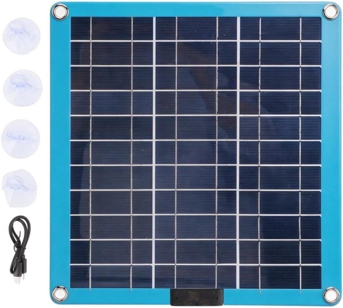 Draagbaar Zonnepaneel - Zonne Charger - Outdoor Stroom - Dubbele USB - 20W Vermogen - Zwart