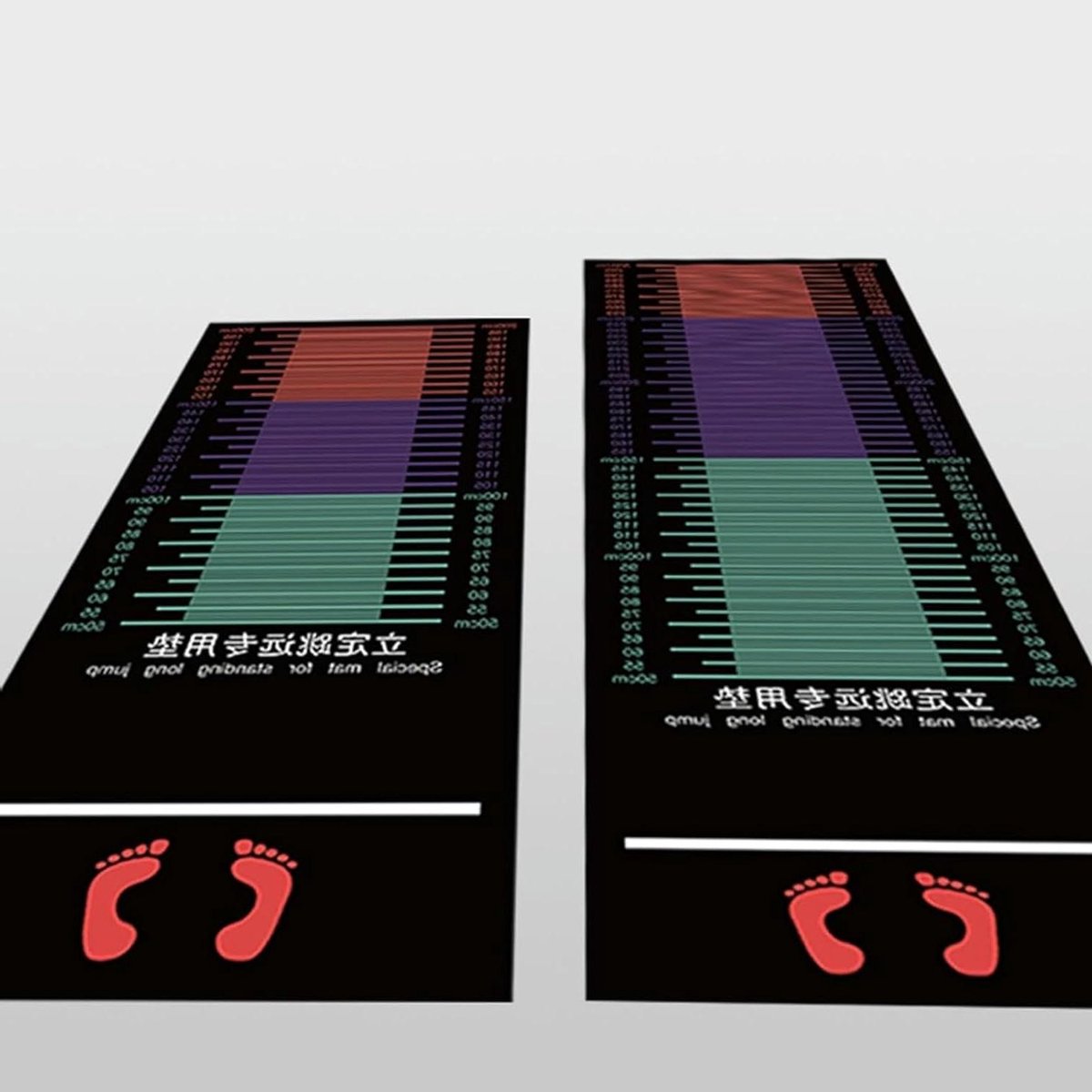 Springmat - Trainingsmat Meetmat - Afstand Meten Springen - Dubbelzijdig Antislip - 350 x 90 cm - Zwart