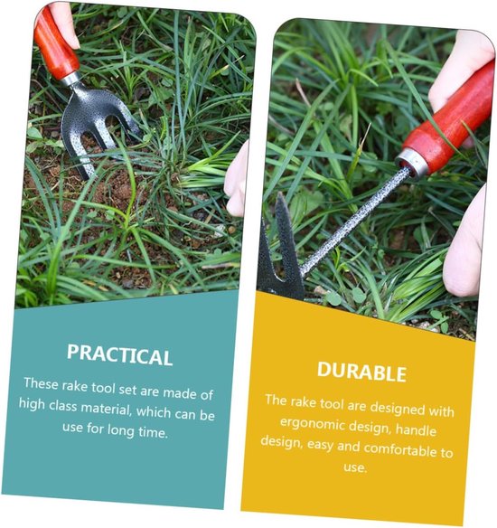 Tuin Schrepel Set - Bloemen Schepjes - Planten en Verpotten - Roestvrij Staal - 32 cm Lengte - Assorti — afbeelding 5