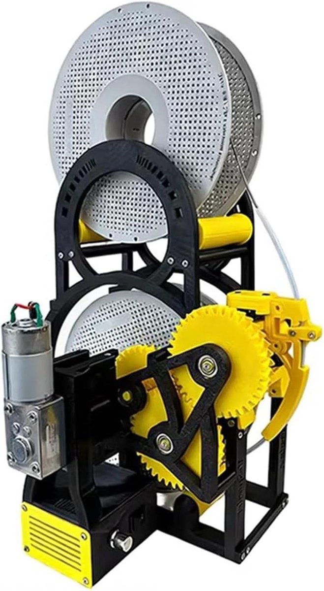 Filament Herwinder - Spoel Machine - 3D Printen Organiseren - Elektrisch Automatisch - 1kg Spoelen - Geel