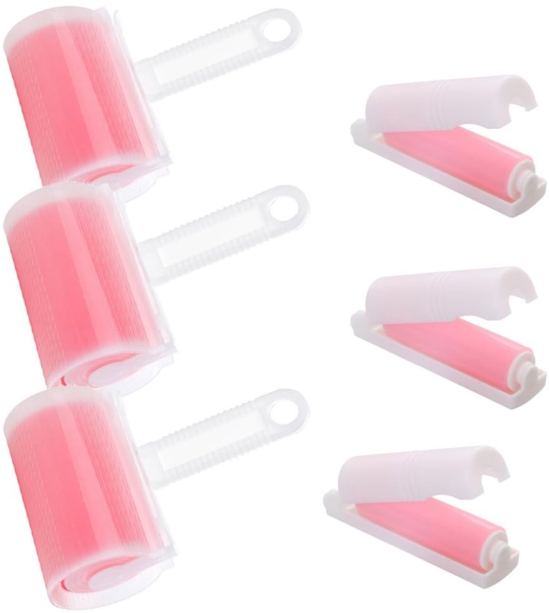Dailygoods- Pluizenroller Herbruikbaar - Set van 6 - Afwasbare Kledingroller - Pluizenverwijderaar - Rollenaccessoire - Duurzaam Siliconenmateriaal - Pluizenborstel