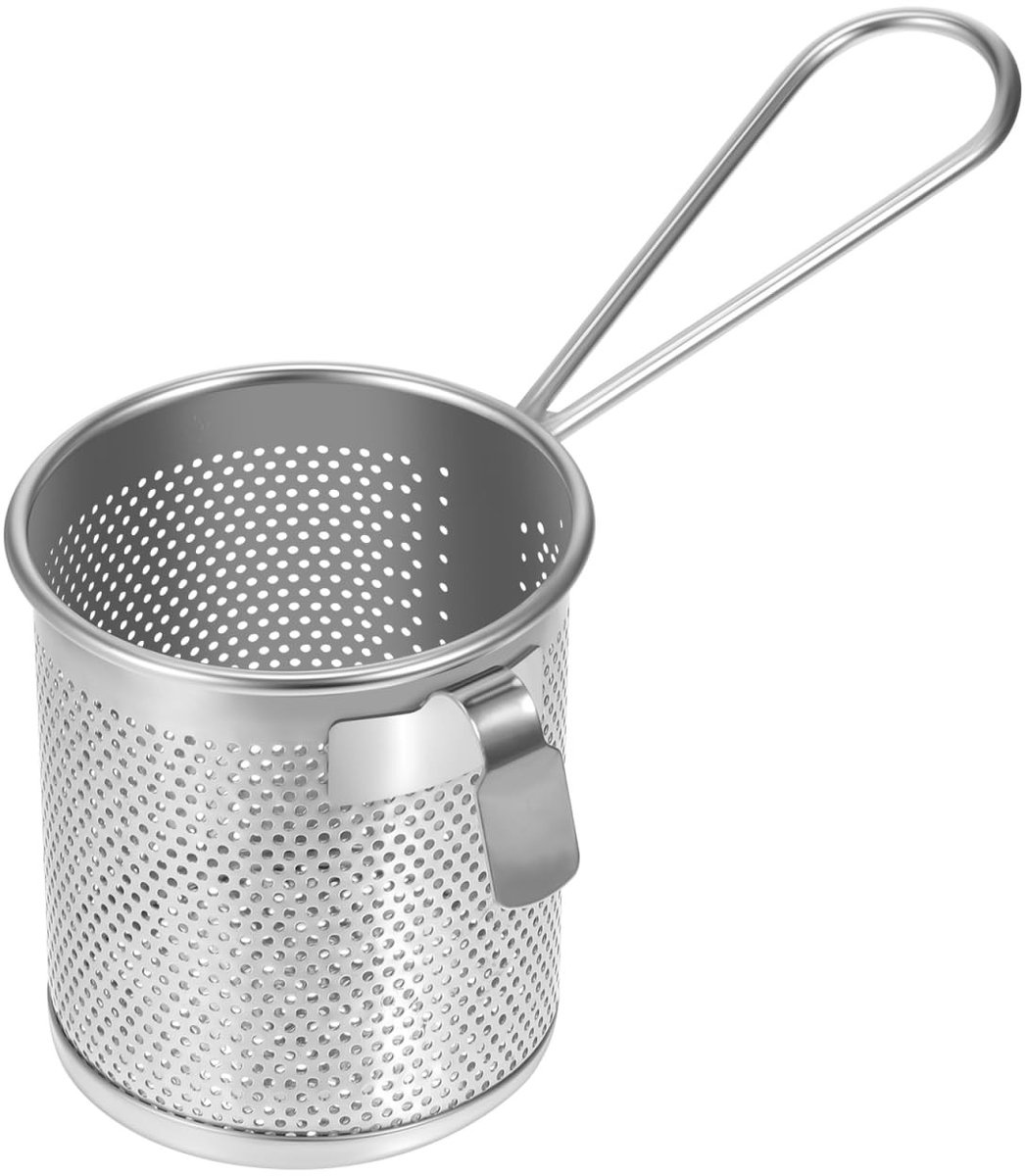 Dailygoods- Pasta Mand Roestvrij Staal - Zeef - Draad Skimmer - Hot Pot Scheidingszeef - Gebruiksvriendelijk - Fijnmazig Mesh-Net
