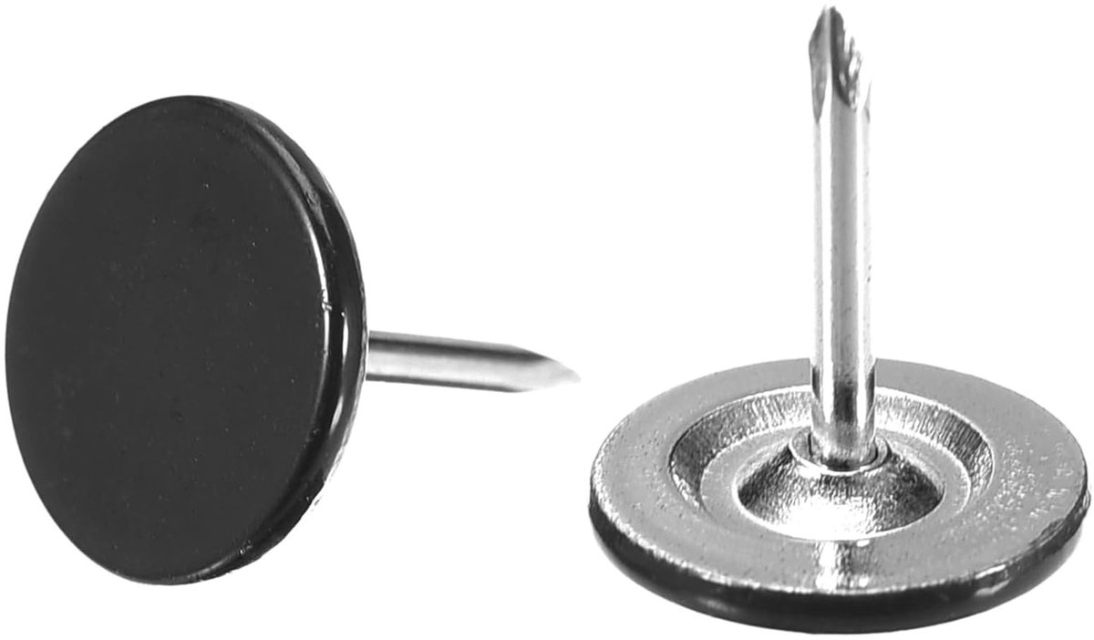 Dailygoods- Pushpinnen 50 Stuks - Zwaar Belastbaar - Platte Kop - Decoratieve Duimspijkers - Duurzaam Metaal - Klassiek Brons