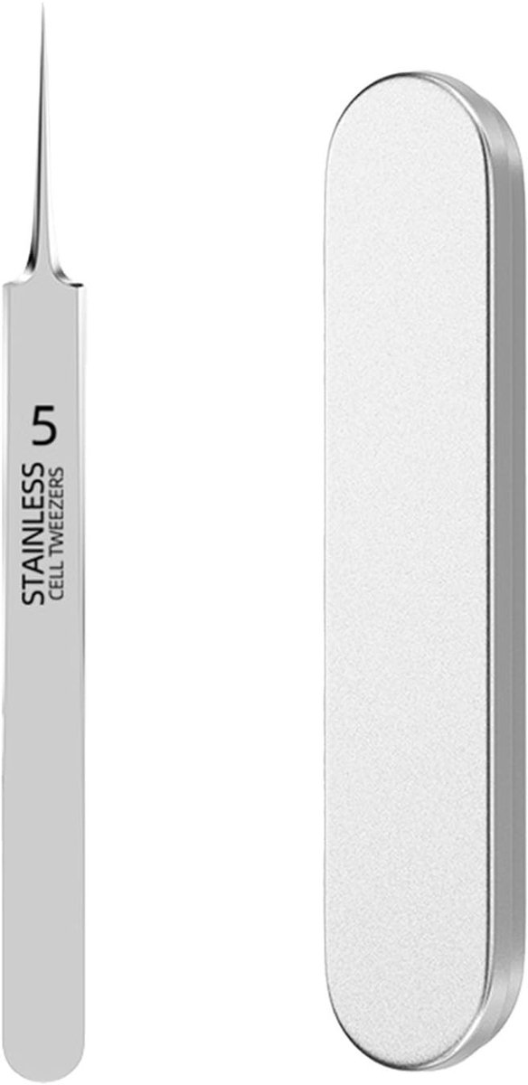 Dailygoods- Pincet Mini-Fragmenteer - Roestvrij Staal - Precisie Pincet - Splinterpincet - Acne-extractor - Comfortabele Grip