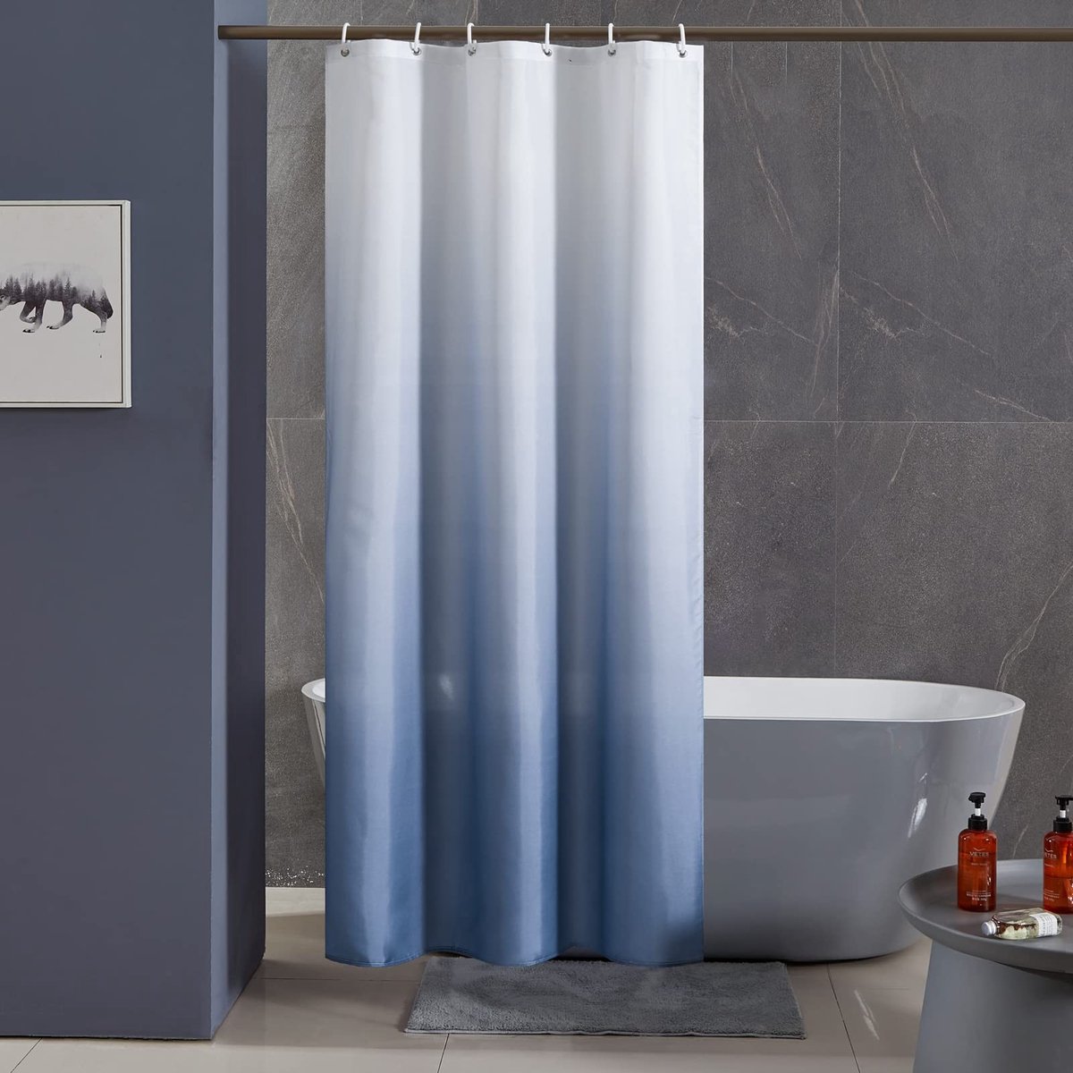 Dailygoods- Douchegordijn Waterdicht - Anti-schimmel - Wasbaar - 90x180 cm - Met Ringen - Robuust Polyester - Badgordijn