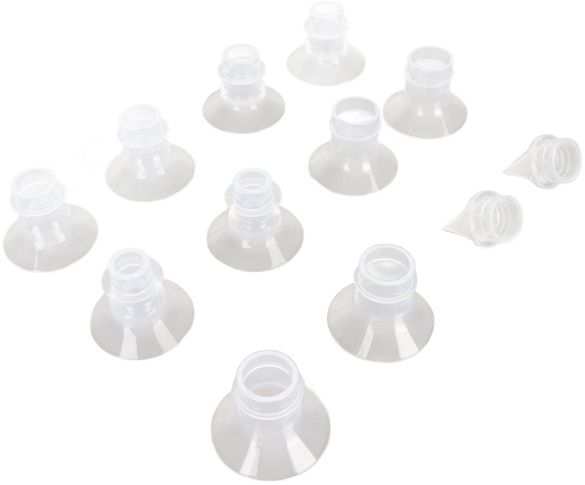 Dailygoods- Borstpomp Flens Inserts - 10 stuks - Siliconen Flens - Duckbill Ventiel - 13mm/15mm/17mm/19mm/21mm - Draagbaar - Borstkolf