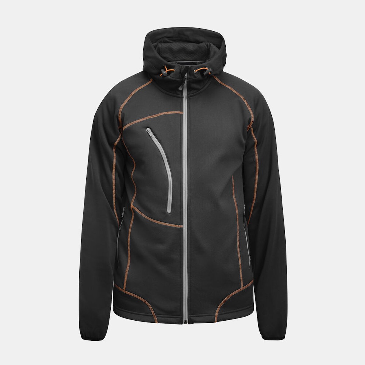 Jobman 5152 Hoodie 65515253 - Donkergrijs/Oranje - 3XL