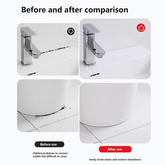 Voegenvlekkenborstel,Voegen Schoonmaakgereedschap - Raam Tegel Borstel,Voor Thuis Appartement Boerderij Woonkamer Slaapkamer Keuken Badkamer Toilet — afbeelding 2