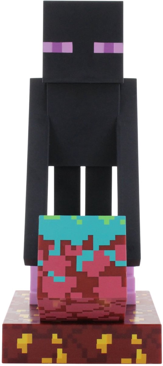 Minecraft - Enderman Nether Edition - figurine standaard voor telefoon | controller | oplaadcase (Cable Guys Original)
