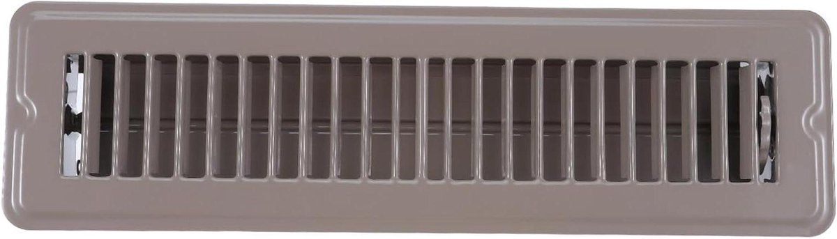 Vloerrooster - Ventilatierooster Vloer - Luchtstroom Regelen - Robuuste Metalen Constructie - 34.20X9.50X3.50CM - Donkerbruin
