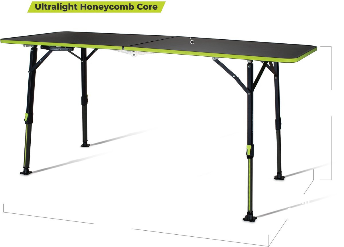 ZEMPIRE Hexolite 160 grote lichtgewicht campingtafel 160 x 60 cm