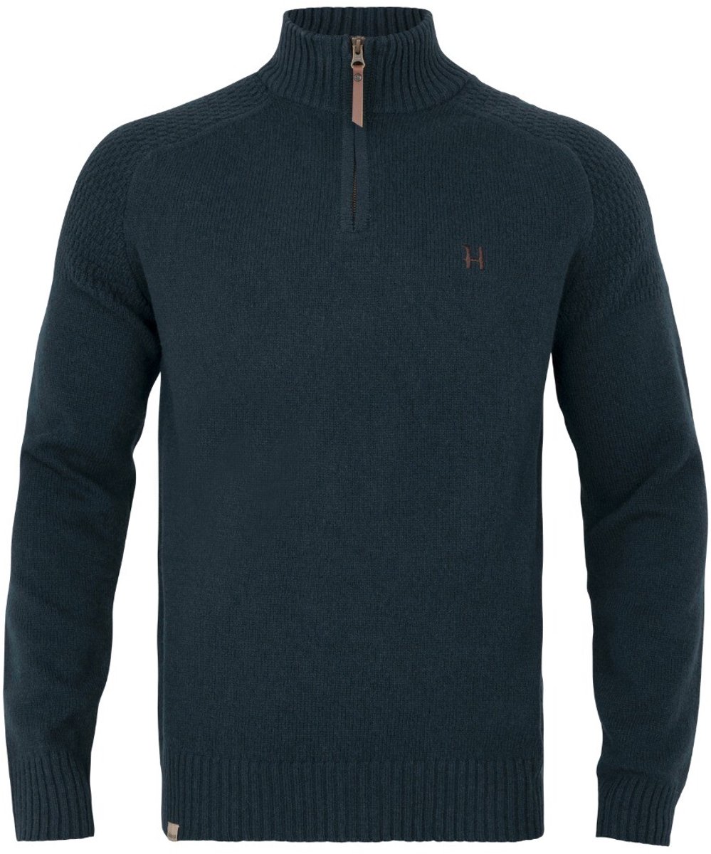 Härkila Vincent Half Zip Pullover Outdoor Pullover Scandinavische Pullover Jacht Pullover Trui met Ritskraag Dark Cypress