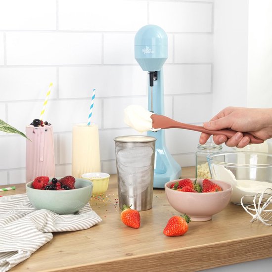 Milkshake Maker - Drankjes Mixer - Drankjes Maken - Roestvrij Staal - 500 ml Beker - Pastel Blauw — afbeelding 4