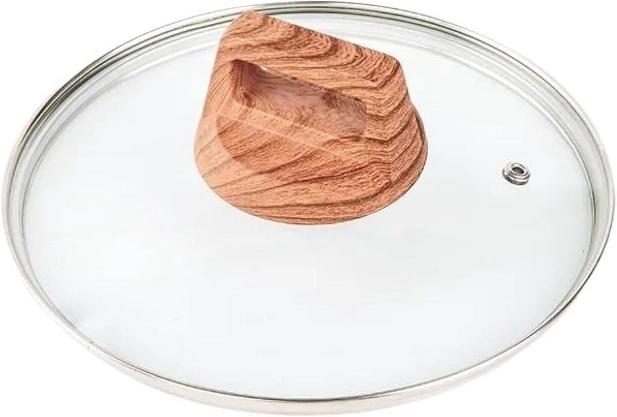 Pandeksel Glas - Universeel Deksel - Koken en Braden - Met Stoomventiel - 18-26 cm - Zilver