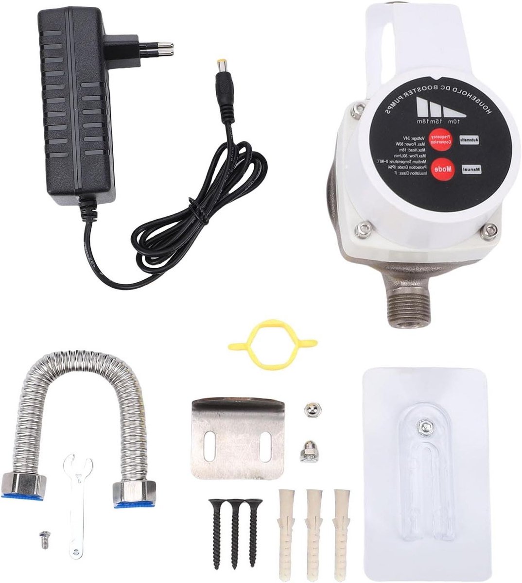 Slimme Douchepomp - Water Booster - Druk Verhoging - Intelligente Start Stop - 4755 GPH - Zwart