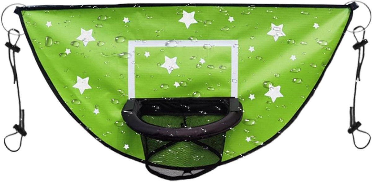 Trampoline Basketbalring - Bouncy Castle Board - Trampoline Verrijken - Lichtgewicht PVC Materiaal - 98x50 cm - Groen