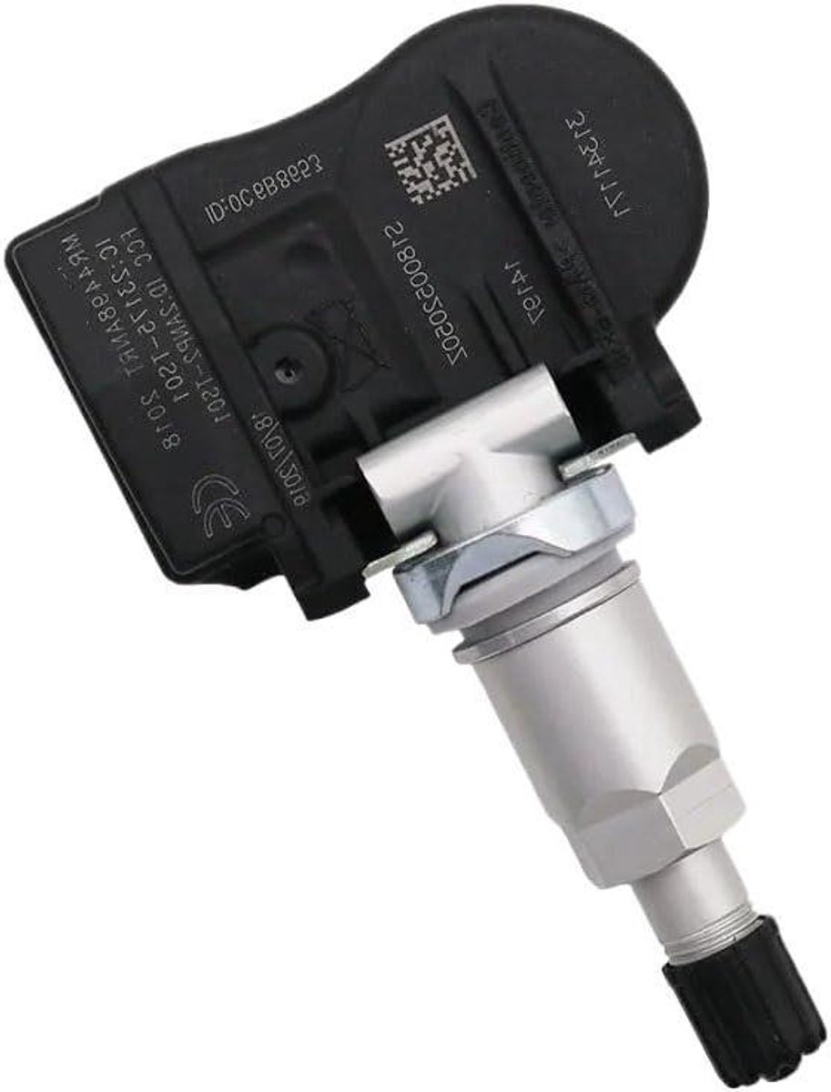 Bandenspanningssensor - TPMS sensor - Veilig Rijden - Voorgeprogrammeerd - 3 Jaar Levensduur - Zwart