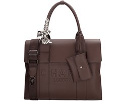 Charm London Bond Luiertas - Verzorgingstas Baby - Inclusief Verschoningsmatje - Etui - Verstelbare Schouderband - Donkerbruin