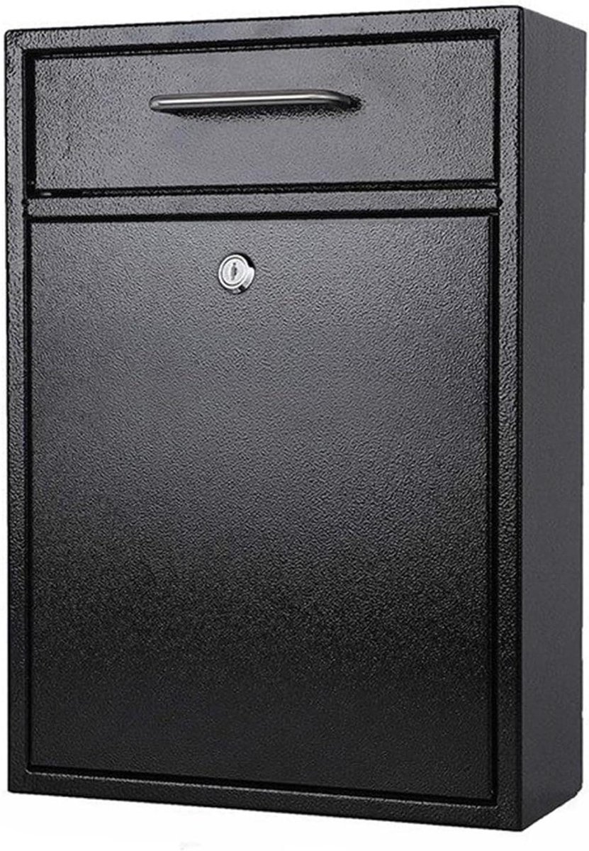 Brievenbus - Wandmodel brievenbus - Post ontvangen - Stevige handgreep - 49 x 35 x 18 cm - Zwart