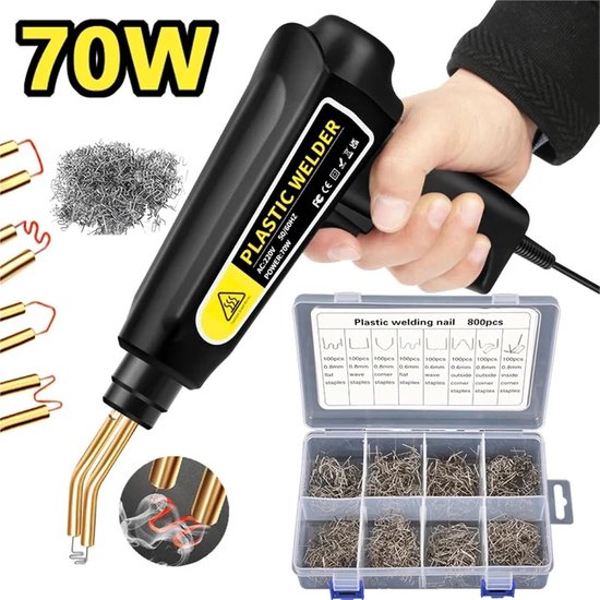 Plastic Lasapparaat Kit - Kunststof Lasser - Auto Onderdelen Repareren - Snelle Opwarming - 70W - Zwart — afbeelding 3
