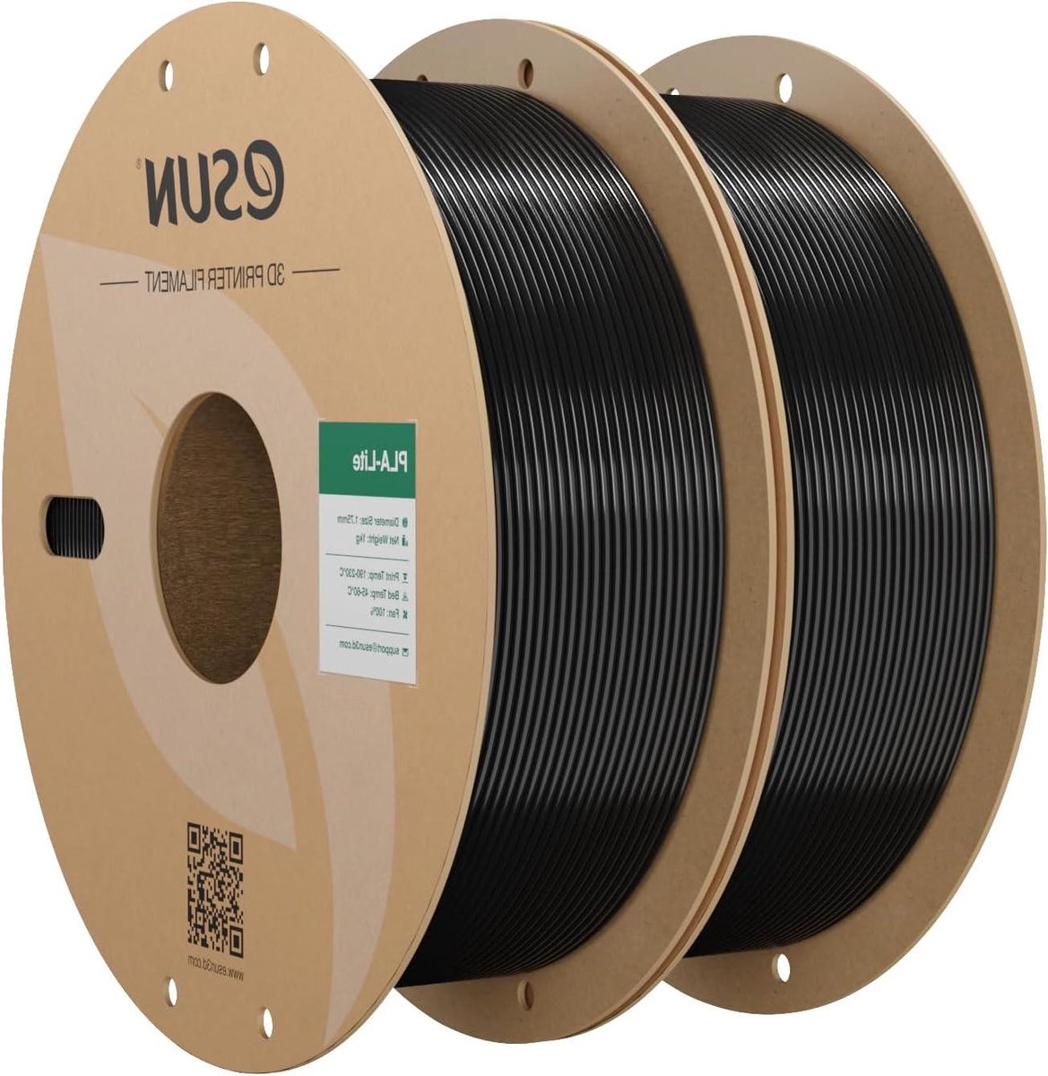 PLA Filament - 3D Print Materiaal - Objecten Printen - Stabiele Tolerantie - 2 Kilogram - Zwart