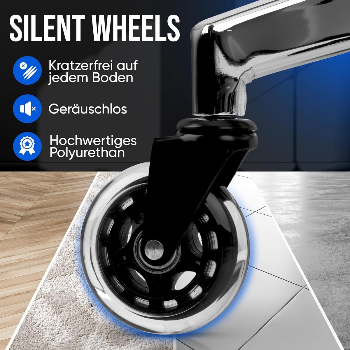 Ergonomische Bureaustoel – House&Garden Elite Comfort Pro Gaming & Kantoorstoel 150 kg Belastbaar, 4D Armleuningen, 2D Lendensteun, 3 Standen Verstelbaar, Ademend Mesh, Krasvrije Wielen, Thuiskantoor Stoel