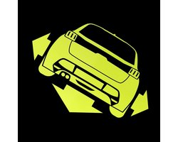 Vinyl Sticker - Decoratieve Decals - Voertuig Personaliseren - Weerbestendig PVC - 15 cm - Neon Geel