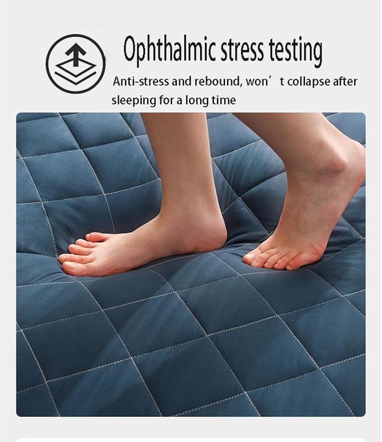 Japanse Futon Matras - Vloerligbedmatras Oprolbaar - Comfortabel Slapen - Huidvriendelijk Geschuurd Materiaal - 90x200cm - CC — afbeelding 3