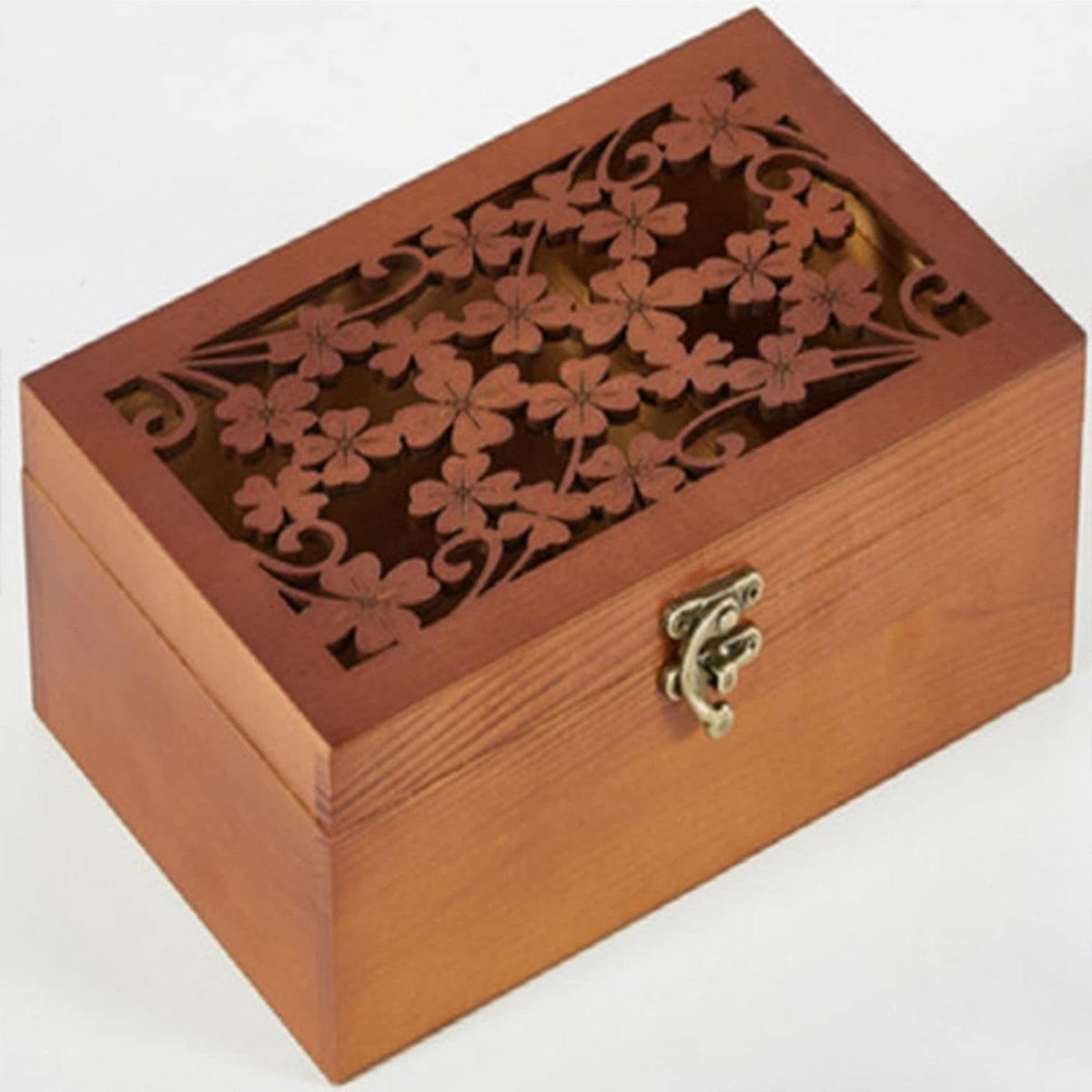 Naaien, Naaisetje, Naaidoos, Houten Naaimand Uitbreidbare Naaidoos Vintage Opbergdoos Met Kit Accessoires Hol Patroon Mooi (Kleur: Bruin, Maat: 21x13x9cm) (Kleur: Bruin) (Size : Brown 3)