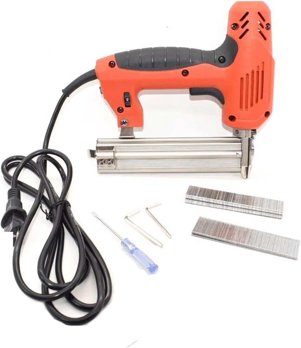 Elektrische Nietmachine - Tacker Gun - Houtbewerking en Klussen - Lage Werkruis - 1.6 kg - Grijs