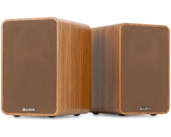 HiFi speakerset - Audizio KS10 - Actieve speaker set - HDMI ARC - Bluetooth - 120W - Houtlook